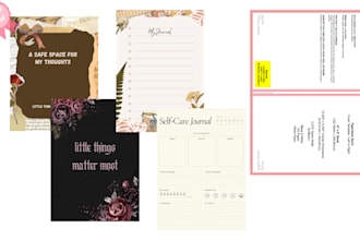 design covers and interiors for amazon KDP journals