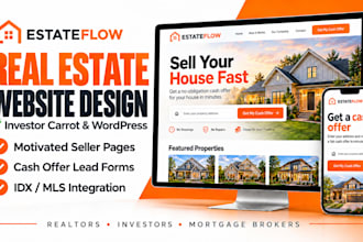 build idx real estate website, investor carrot website and mortgage website
