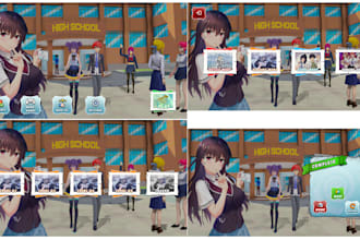 design stylized anime game graphic and game ui