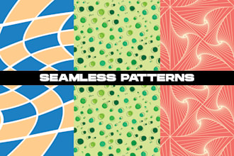 design unique seamless fabric patterns for print or fashion