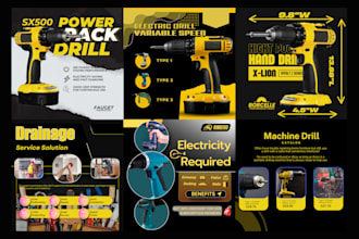 create gadget ads and infographic pictures for ecommerce products