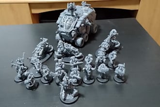 create 3d board game character,miniatures,dnd minis,warhammer40k for 3d printing
