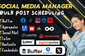 social media manager schedule social media posts via loomly buffer hootsuite