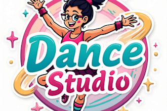 design high quality dance studio mascot logo for your business