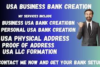 create USA bank for any country, get USA physical address and proof of address