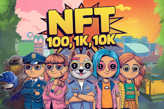 design unique nft characters for 1k 5k 10k collection