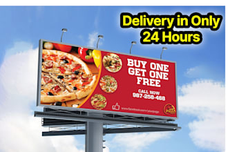 design a billboard, banner, signage, signboard, vinyl sign, yard sign