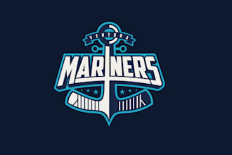 design crest youth ice hockey club logo