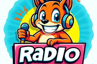 design high quality radio stations mascot logo with fastest delivery