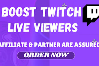 promote twitch channels to boost live viewers