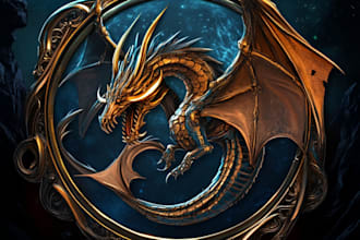 design a custom fantasy, rpg, sci fi animated game logo