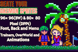 create a custom pokemon or fakemon sprite and pixel art
