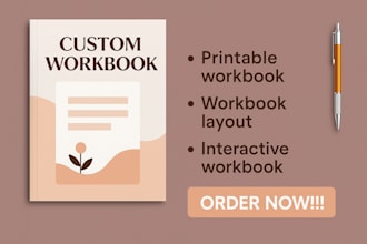 design journal workbook printable interactive pdf document