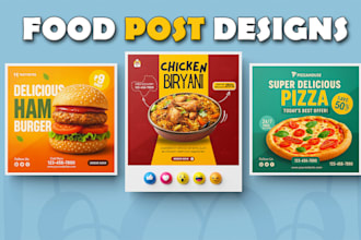 design food poster, flyer, food banner and instagram ad