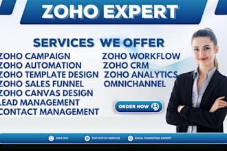 setup zoho one dashboard customization integration training full stack support