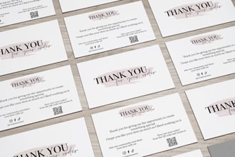 design  business cards, thank you cards and flyers