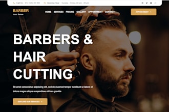 create a responsive barber shop website