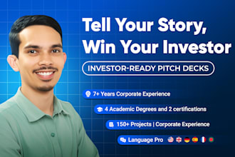 do investor pitch deck, startup pitch deck, presentation template design