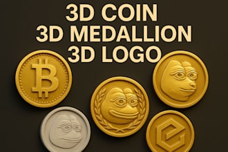3d coin model 3d bas relief 3d coin pendent medallion cnc coin stl for printing