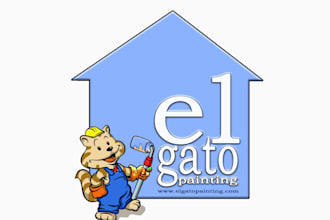 design gato kitty character brand logo