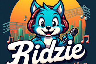 design high quality radio stations mascot logo with unlimited revision