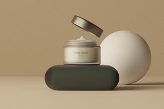 create realistic 3d product label and mockup rendering