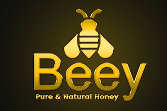 design a stunning 3d metallic gold and chrome logo