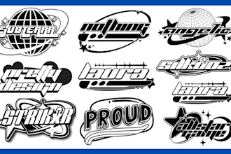 design a y2k streetwear brand logo