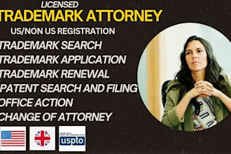 be your licensed USA, UK, patent trademark registration attorney, patent search