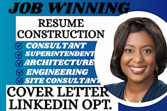 write construction, site consultant, architect, superintendent, engineer resume