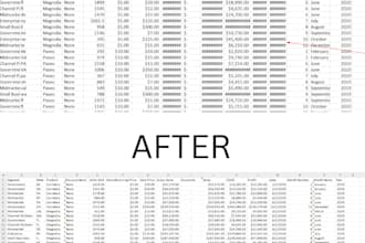 clean, format, and analyze your data using excel