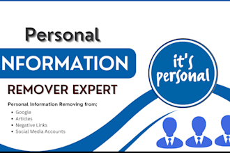 remove personal information personal image from websites, google, articles links