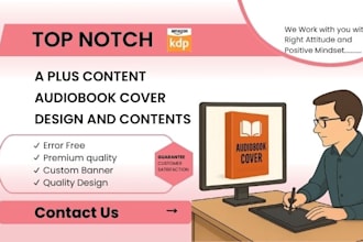 design amazon KDP a plus content and fix acx audiobook cover