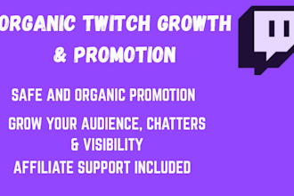 boost your twitch channel with followers, viewers and chatters and affiliate