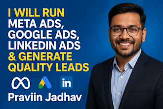 run meta ads google ads linkedin ai lead generation website designing youtube ad