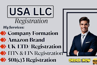 handle USA llc creation, company formation, ein registration, and reseller