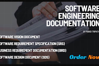 write software requirement specification srs, brd documents