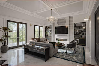 redesign 3d modern minimalist interior,cgi livingroom layout,revit,polish render