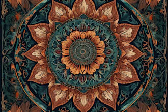 design beautiful custom ai mandala art for you