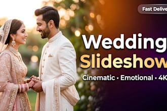 edit professional slideshow video for weddings, events, and reels