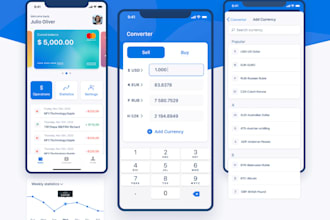 develop currency converter app and website, money exchange app, finance app