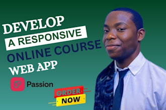 develop an online course, mobile course app and custom course website passion io