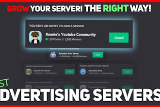 grow, promote and advertise your discord server, to get real and active members