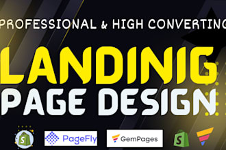 create a professional and irresistible shopify landing page