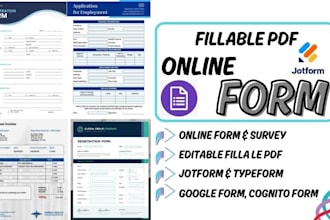 create online fillable pdd, jotform, interactive ebook, fillable form