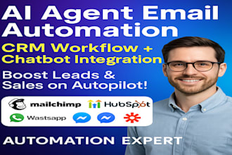 crm ai agent email automation workflow campaign hubspot chatbot api integration