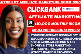 promote clickbank amazon affiliate marketing sales with social media manager