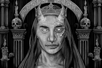 draw dark art illustrations for metal band album covers