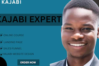 set up online course, sales funnel, sales page, checkout on kajabi and thinkific