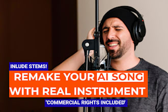 be powerful male lead singer, sing demo remake ai song generated song any genre